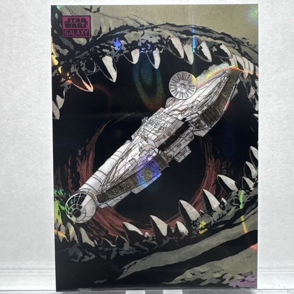 2026 Topps Chrome Star Wars Galaxy The Falcon Escapes #40 Magenta Lava /250